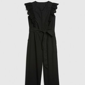 Gap Eyelet Ruffle Sleeve Jumpsuit